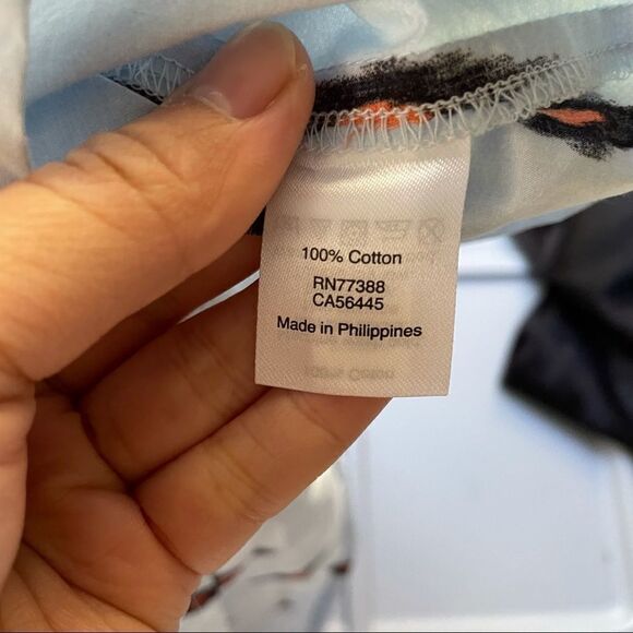 J Crew Factory IKat Off‎ Shoulder Shift Mini Dress blue Cotton Women’s Size XXS - Picture 7 of 7